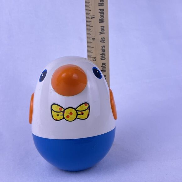 VTG Playskool Chime BellsPenguin Bird Roly PolyWeeble Duck Baby Toddler Toy - Picture 11 of 13